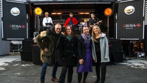 A-Rosa Contest-Jury Tex Drieschner (TV Noir), Birgit Fuß (Rolling Stone), Marie-Lene Armingeon und Mariam Schütt (beide Sofa Concerts) Foto A-Rosa